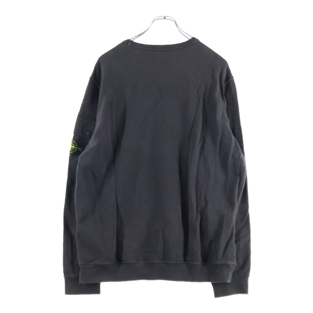 STONE ISLAND(ストーンアイランド) ロゴ刺繍パッチ スウェットトレーナー グレー 811563920