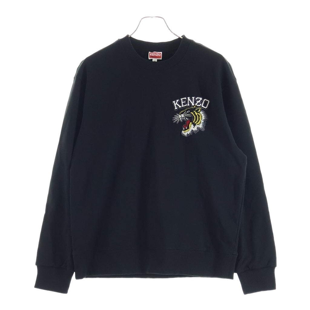 KENZO(ケンゾー) バーシティ ジャングル 刺繍 クルーネックスウェットトレーナー ブラック FD65SW1484MF
