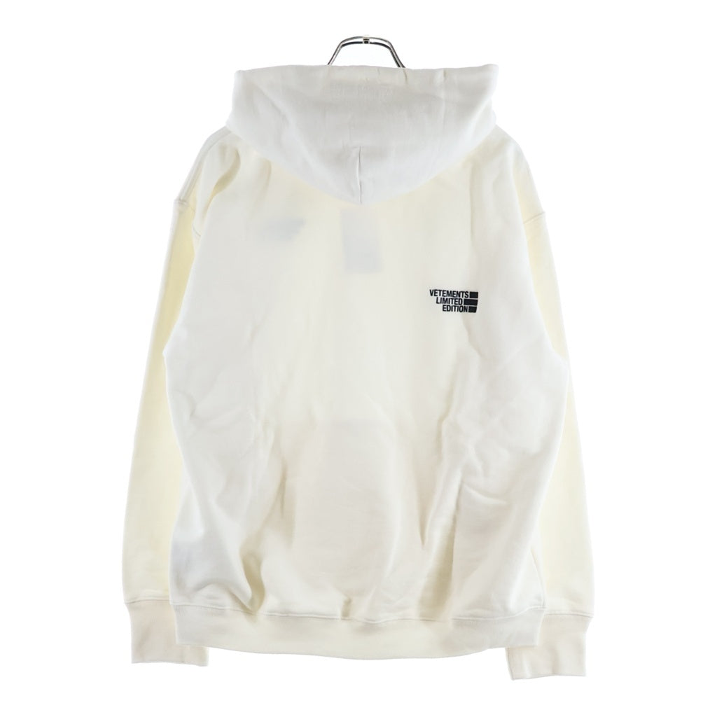 VETEMENTS(ヴェトモン) 21SS LIMITED EDITION ロゴ刺繍 プルオーバーパーカー ホワイト UE51TR730W