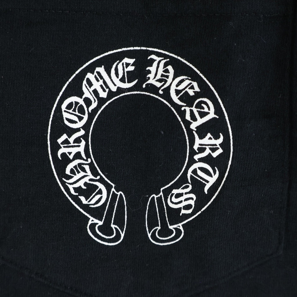 CHROME HEARTS(クロムハーツ) OLD S/S オールド ネックロゴ バックCHクロスプリント 半袖Tシャツカットソー ブラック