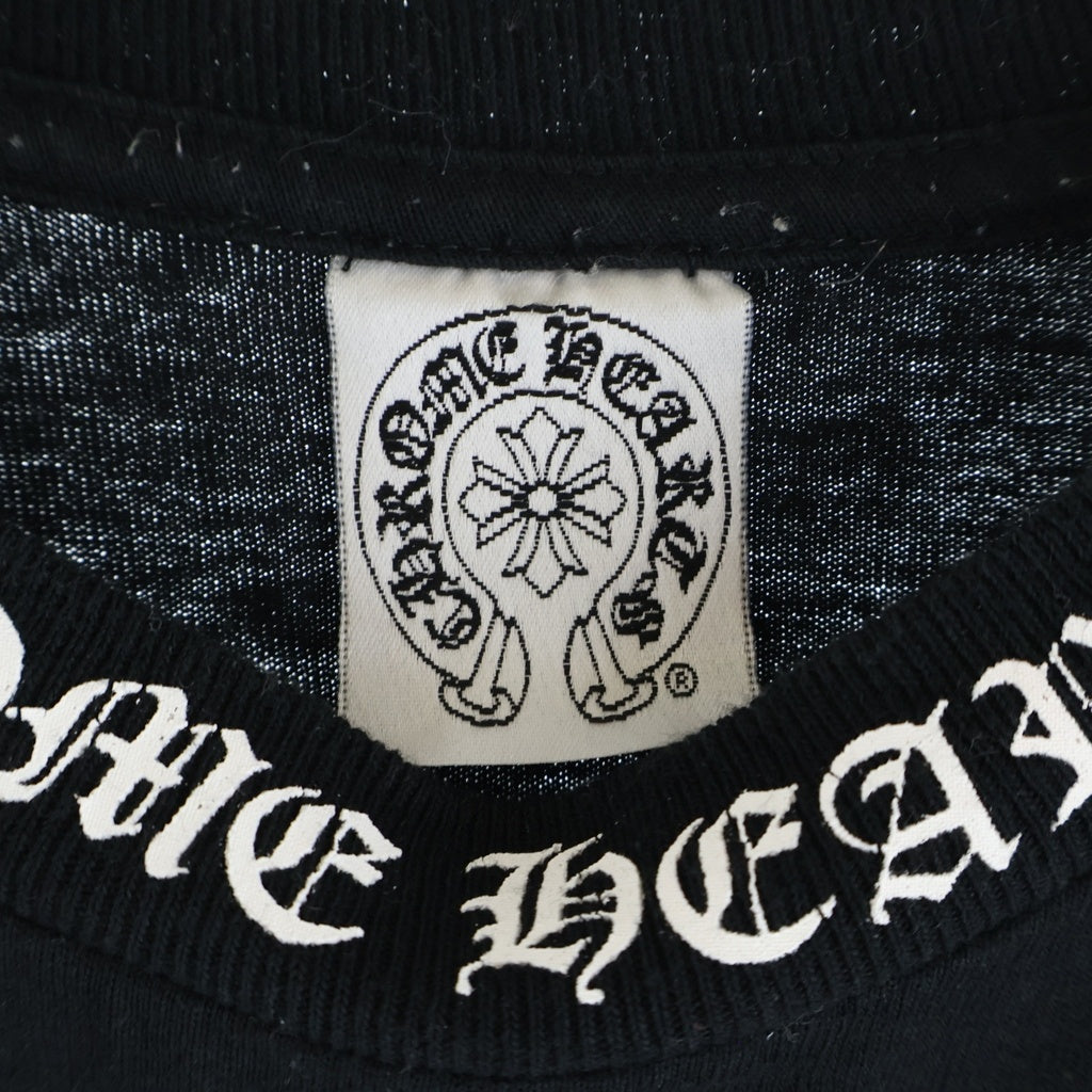 CHROME HEARTS(クロムハーツ) OLD S/S オールド ネックロゴ バックCHクロスプリント 半袖Tシャツカットソー ブラック