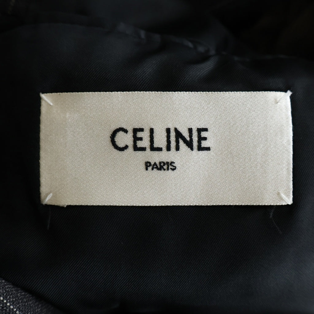 CELINE(セリーヌ) 6B ストライプ ダブルテーラードジャケット ブラック 2V092943H