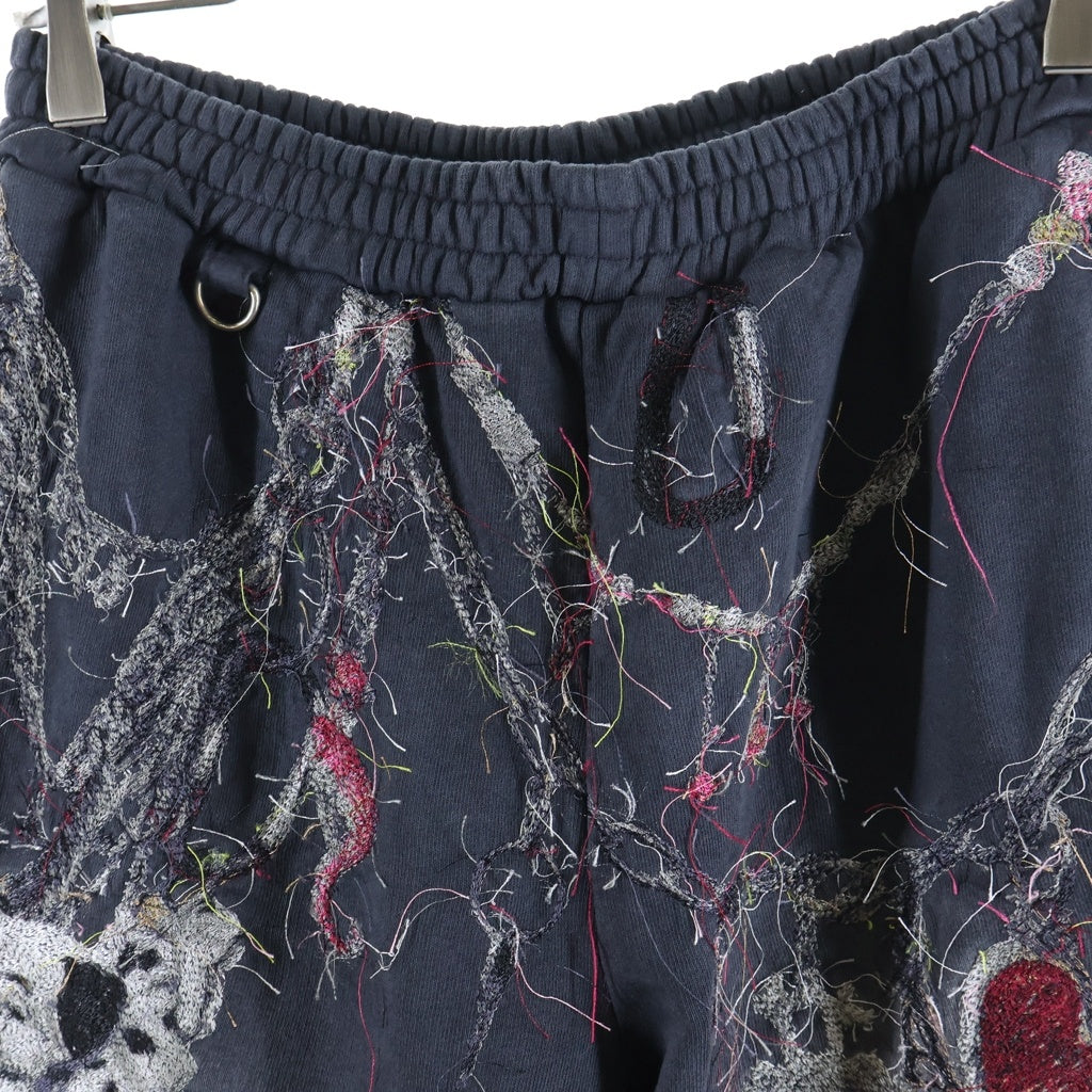 doublet(ダブレット) 25AW EMBROIDERED CHAIN SWEATPANTS エンブロイダリーチェーンスウェットパンツ グレー 25AW43PT328