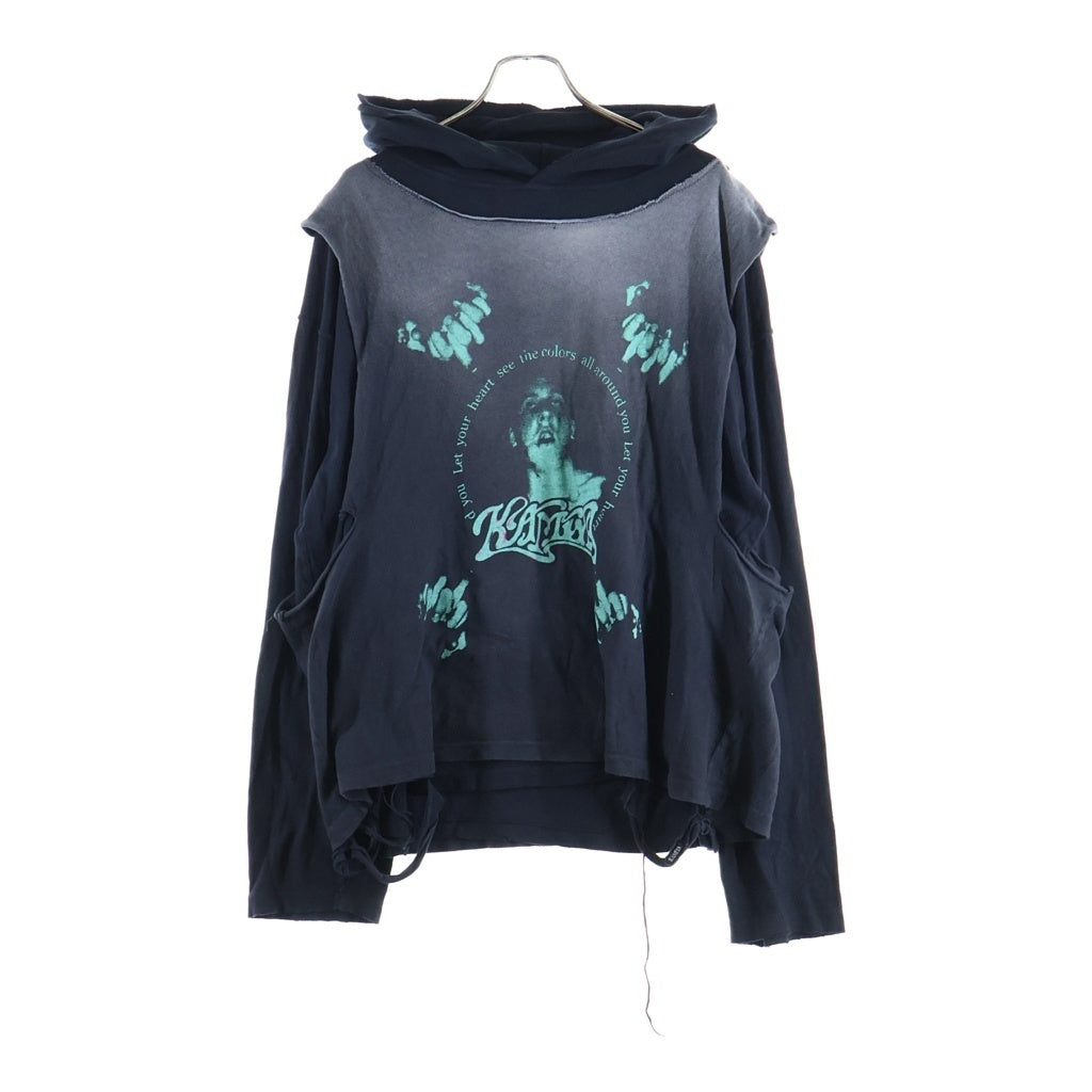 KAMIYA(カミヤ) JEALOUSY BOY DOKING HOODIE ドッキングフーディー ブラック G16HD076