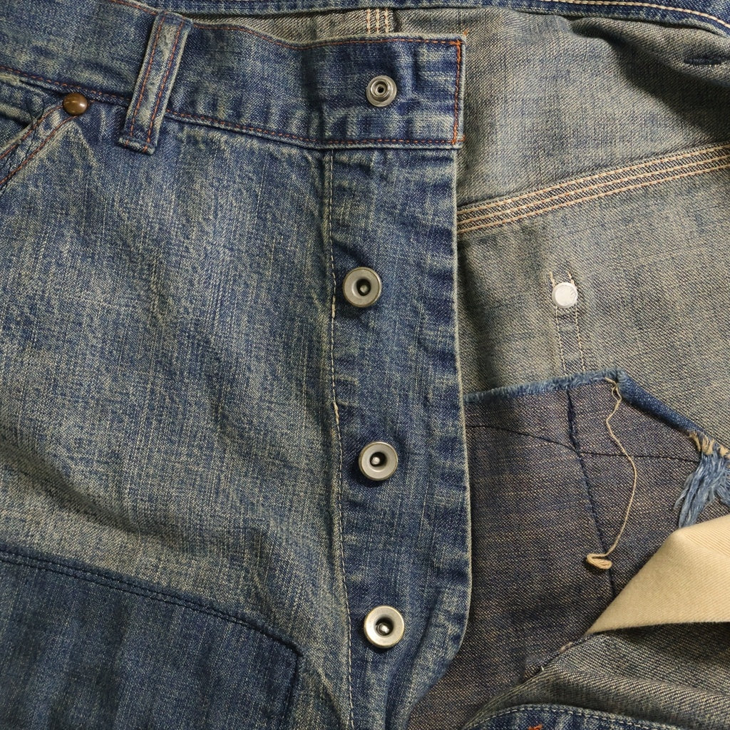 SAINT MICHAEL(セントマイケル) 23AW DENIM PAINTER PANTS ペインター ダメージ加工 デニムパンツ インディゴ SM-A23-0000-038