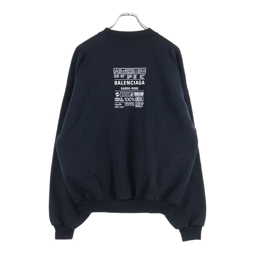 BALENCIAGA(バレンシアガ) 23SS バックプリント スウェットトレーナー ブラック 724511 TNVL6