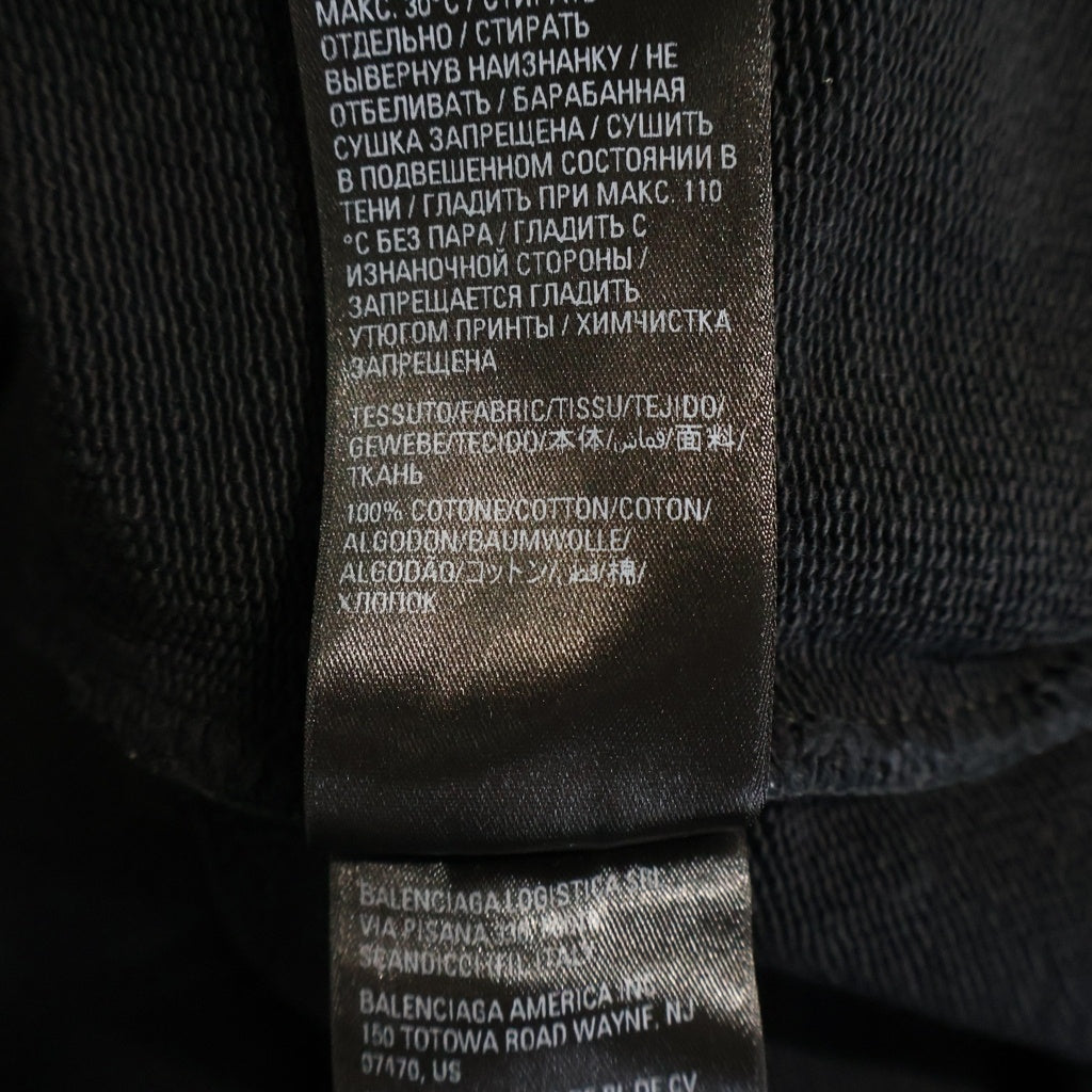 BALENCIAGA(バレンシアガ) 23SS バックプリント スウェットトレーナー ブラック 724511 TNVL6