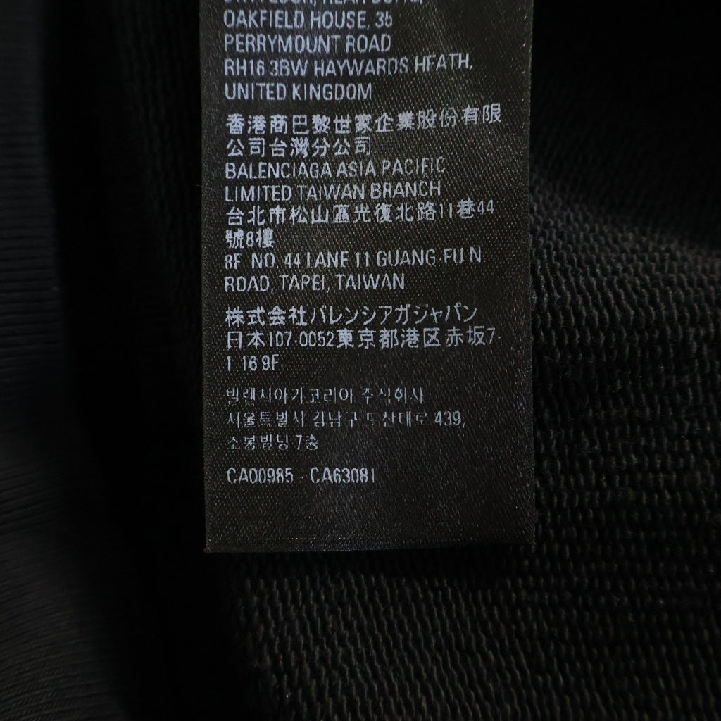 BALENCIAGA(バレンシアガ) 23SS バックプリント スウェットトレーナー ブラック 724511 TNVL6