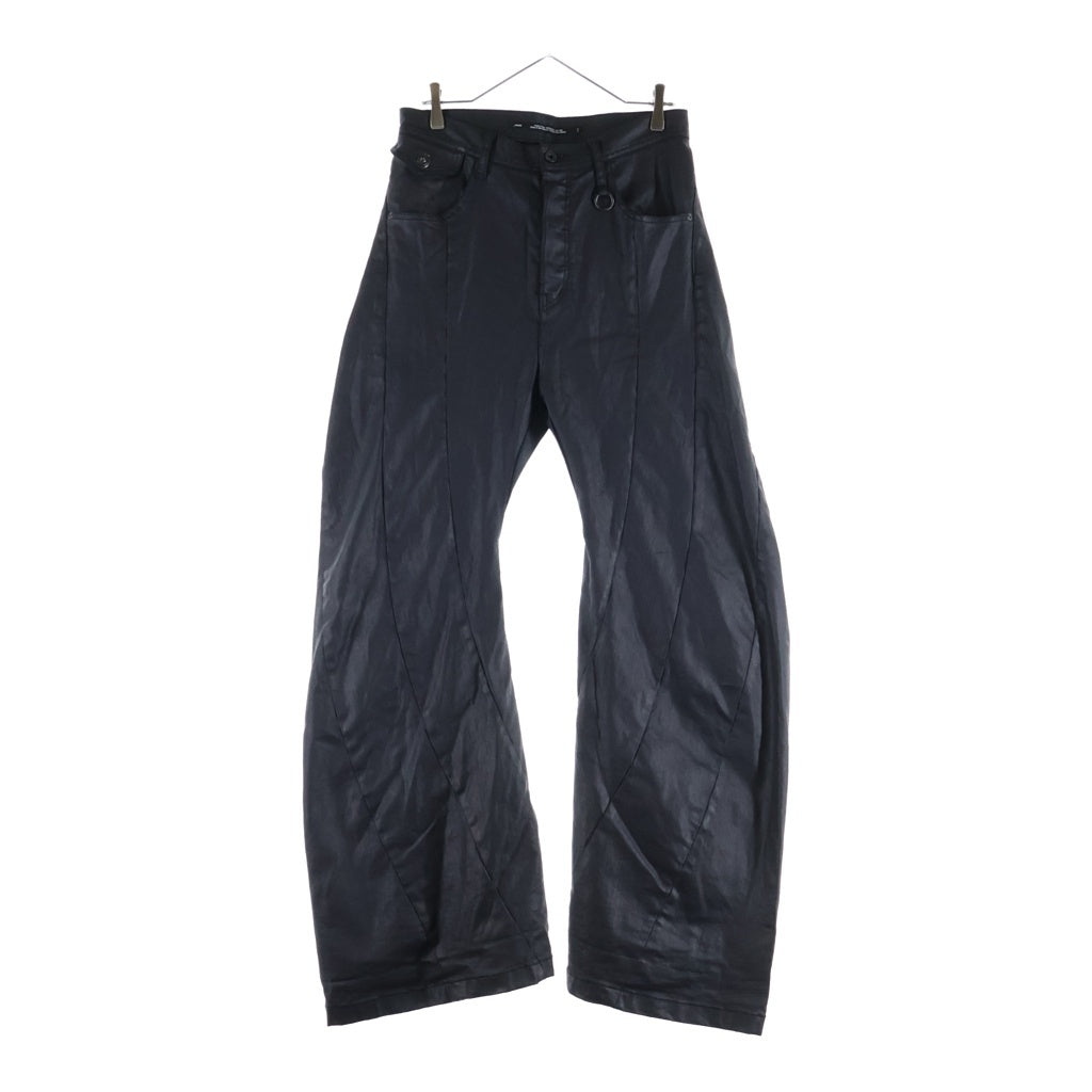 JULIUS(ユリウス) 26SS 10oz COATED STRETCH DENIM PANTS コーティングストレッチフレアデニムパンツ ブラック 937PAM6