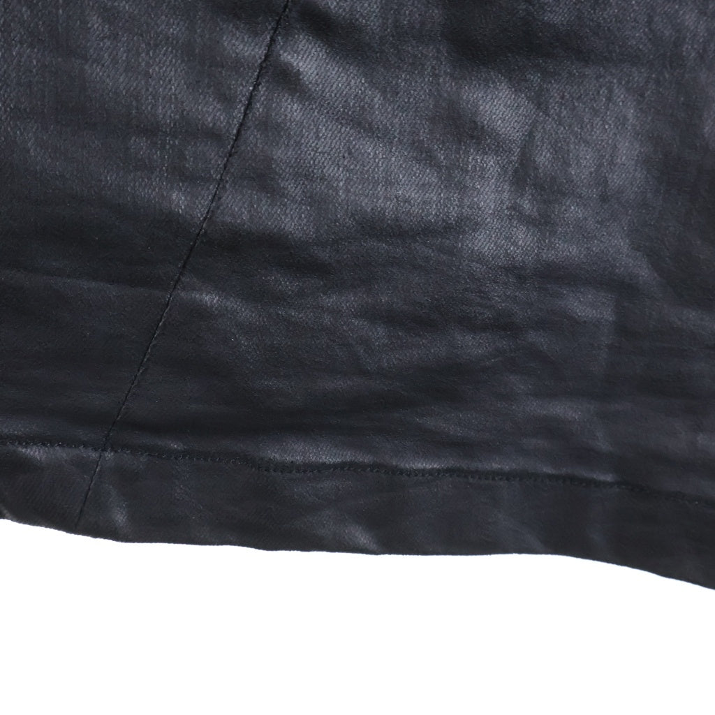 JULIUS(ユリウス) 26SS 10oz COATED STRETCH DENIM PANTS コーティングストレッチフレアデニムパンツ ブラック 937PAM6