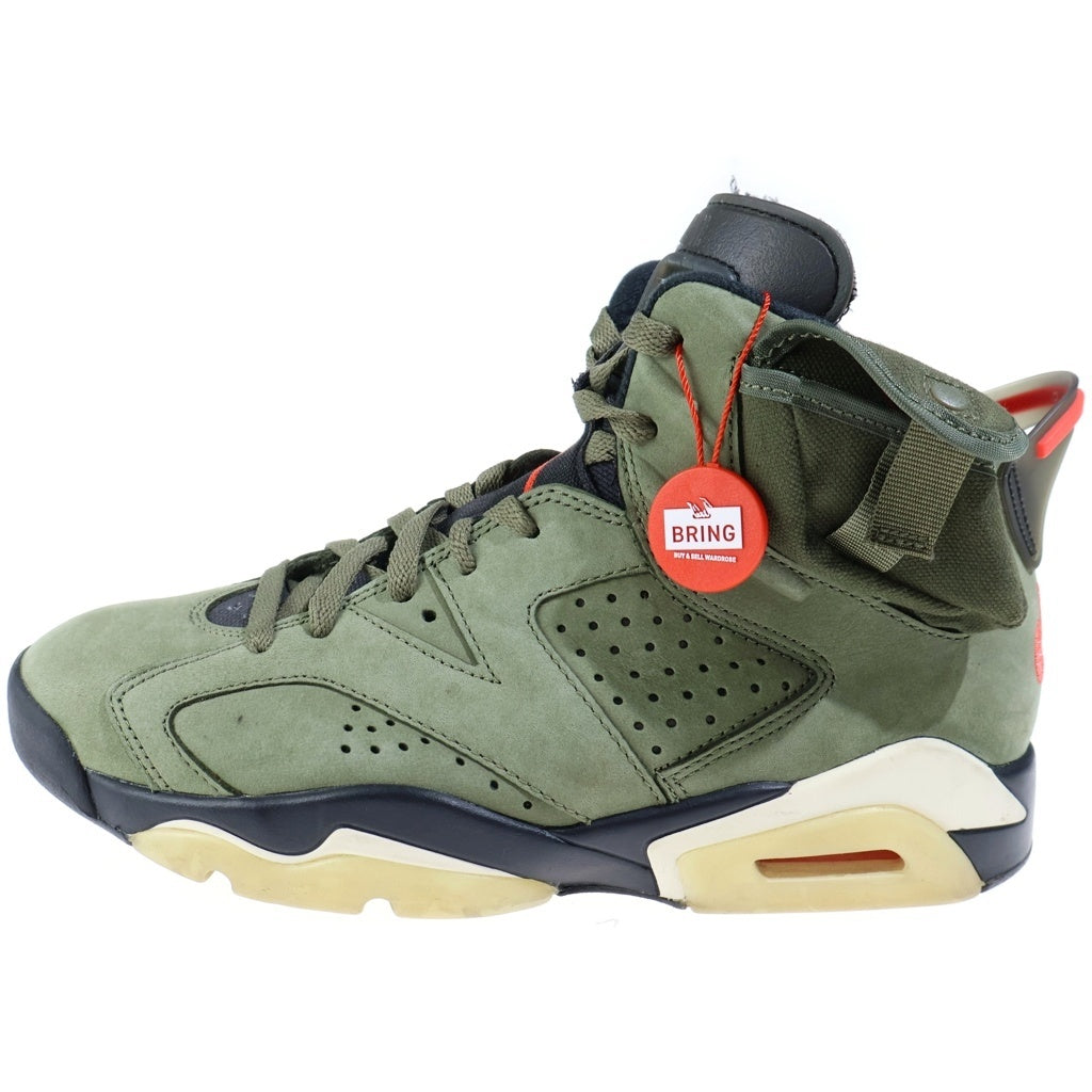 NIKE(ナイキ) ×TRAVIS SCOTT AIR JORDAN 6 RETRO SP CN1084-200 トラヴィス スコット エアジョーダン6 ハイカットスニーカー US9/27.0cm カーキ