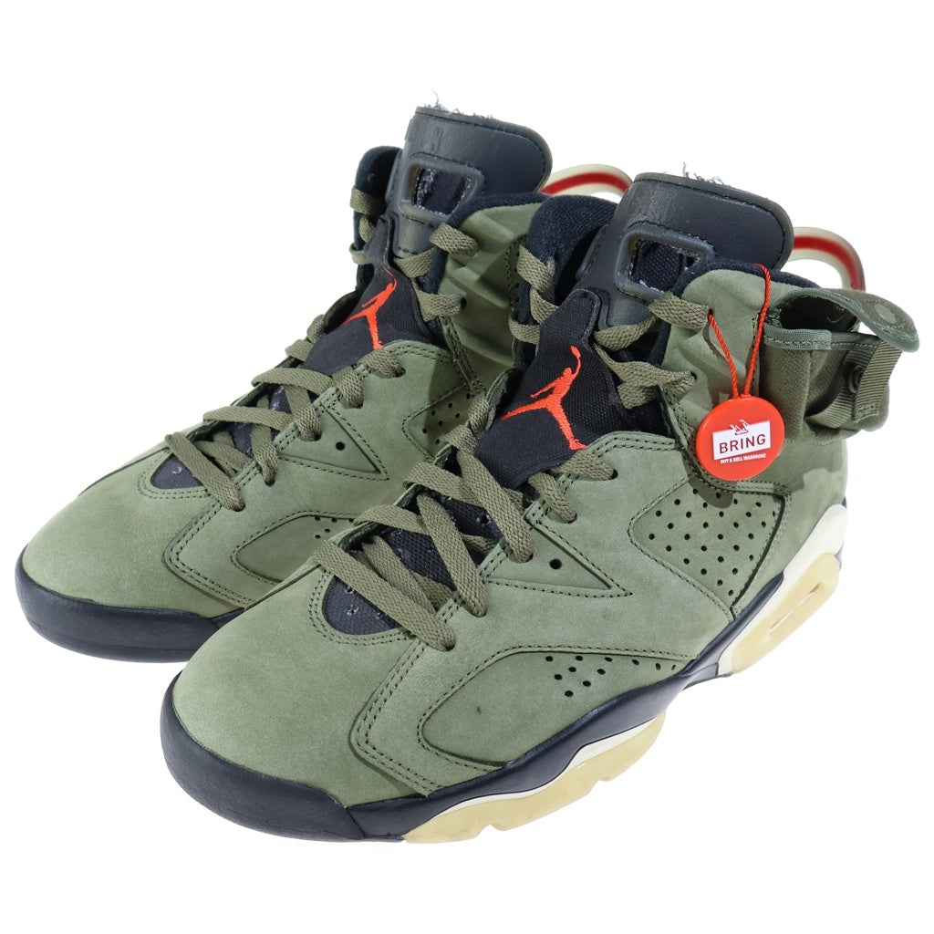 NIKE(ナイキ) ×TRAVIS SCOTT AIR JORDAN 6 RETRO SP CN1084-200 トラヴィス スコット エアジョーダン6 ハイカットスニーカー US9/27.0cm カーキ