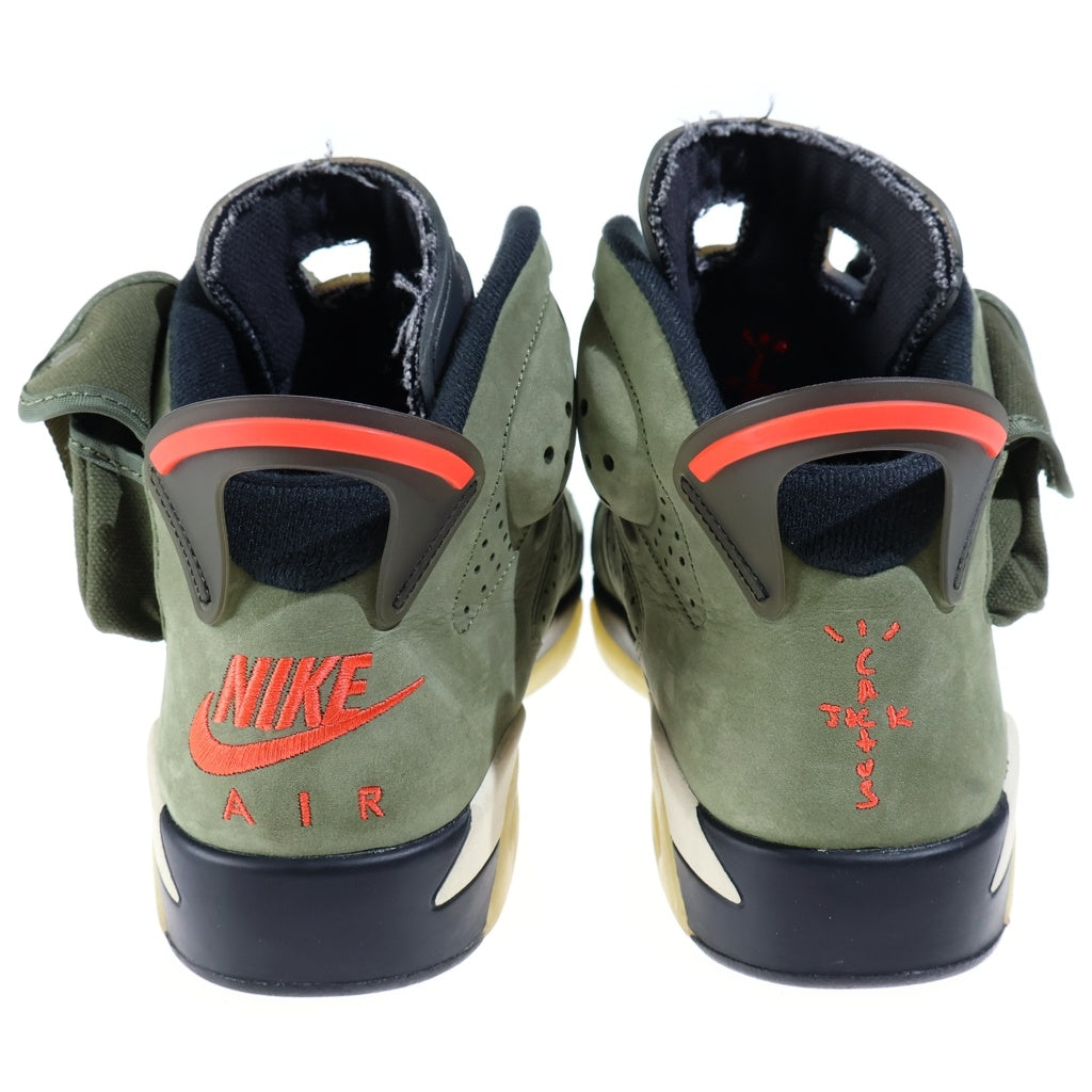 NIKE(ナイキ) ×TRAVIS SCOTT AIR JORDAN 6 RETRO SP CN1084-200 トラヴィス スコット エアジョーダン6 ハイカットスニーカー US9/27.0cm カーキ