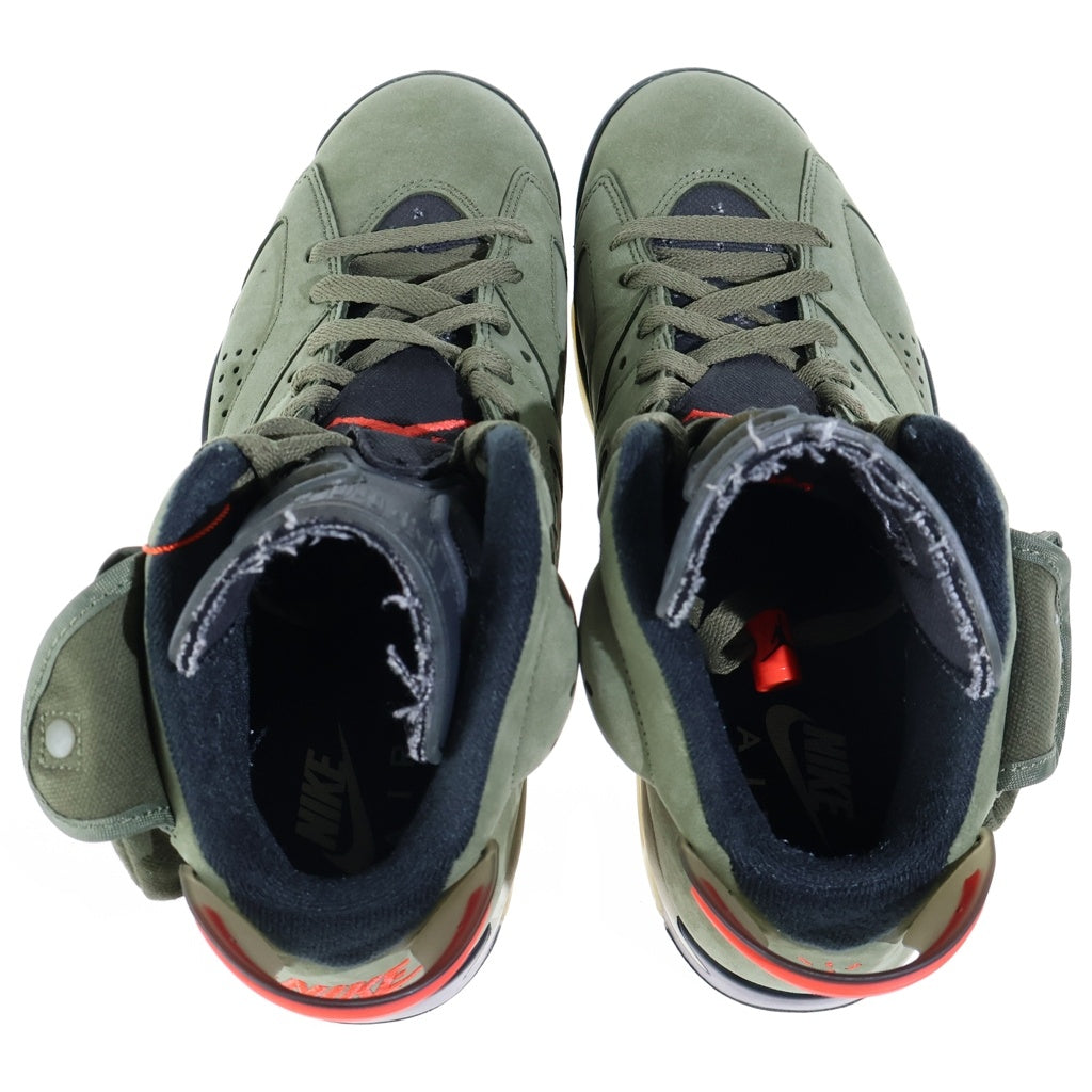 NIKE(ナイキ) ×TRAVIS SCOTT AIR JORDAN 6 RETRO SP CN1084-200 トラヴィス スコット エアジョーダン6 ハイカットスニーカー US9/27.0cm カーキ