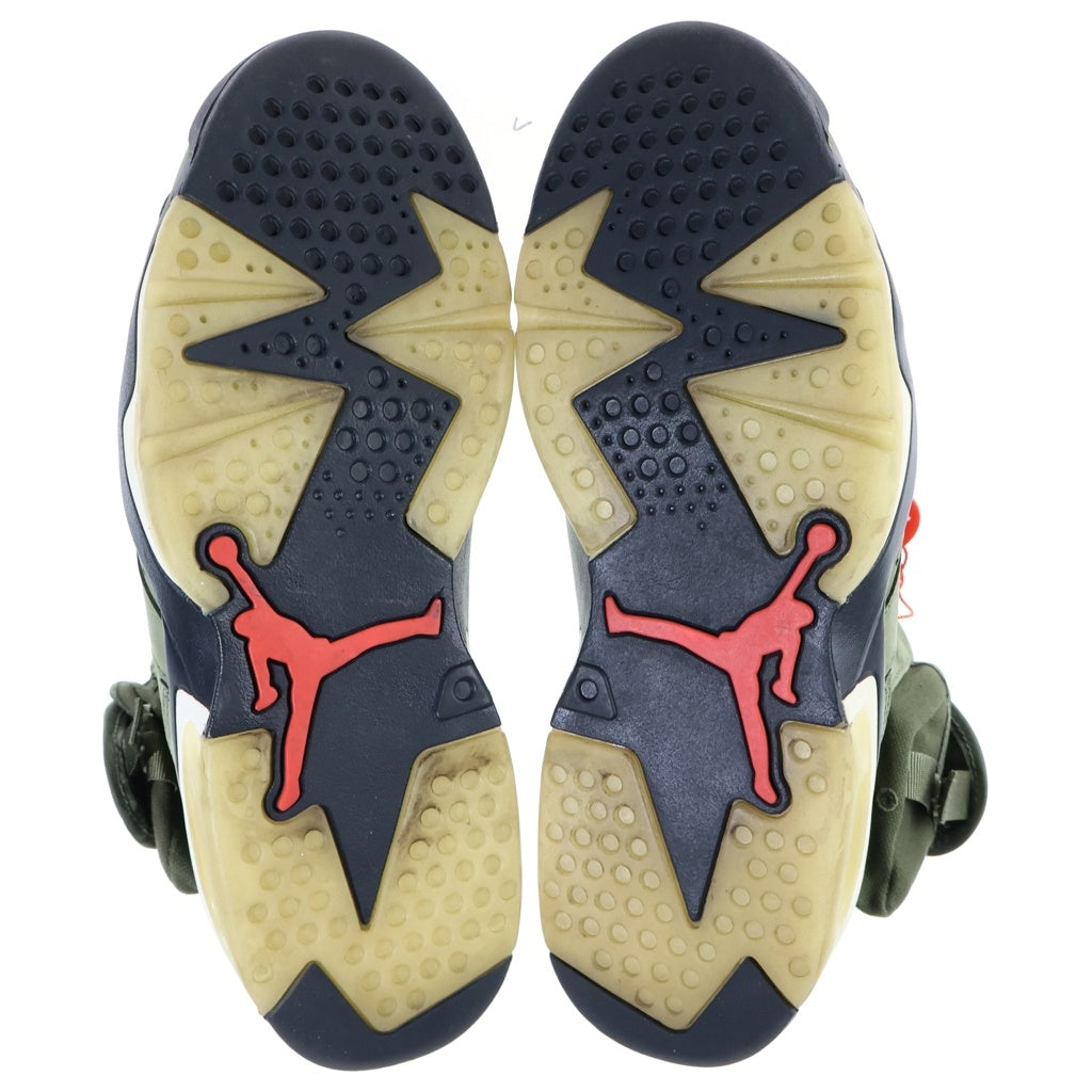 NIKE(ナイキ) ×TRAVIS SCOTT AIR JORDAN 6 RETRO SP CN1084-200 トラヴィス スコット エアジョーダン6 ハイカットスニーカー US9/27.0cm カーキ