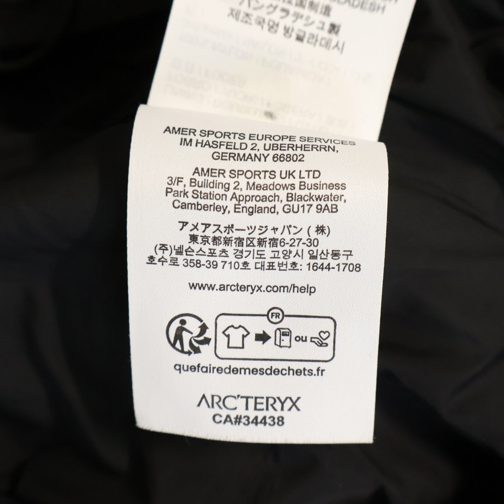 ARC'TERYX(アークテリクス) 25AW PROTON HOODY プロトン フーディー 中綿フーデットジャケット ブラック レディース X00009095
