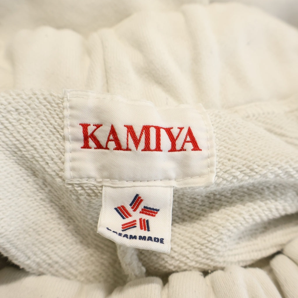 KAMIYA(カミヤ) 25AW SKULL FLAME DISTRESSED SWEAT PANTS スカルフレイム ディストレスドスウェットパンツ アイボリー G15PT076