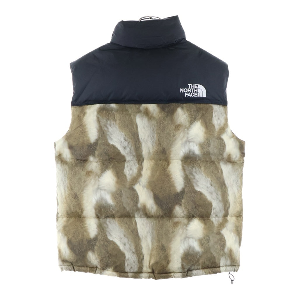 SUPREME(シュプリーム) 13AW ×THE NORTH FACE Fur Print Nuptse Vest ノースフェイス ファープリント ダウンベスト ブラック/ブラウン ND01341