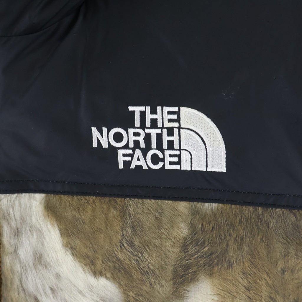 SUPREME(シュプリーム) 13AW ×THE NORTH FACE Fur Print Nuptse Vest ノースフェイス ファープリント ダウンベスト ブラック/ブラウン ND01341