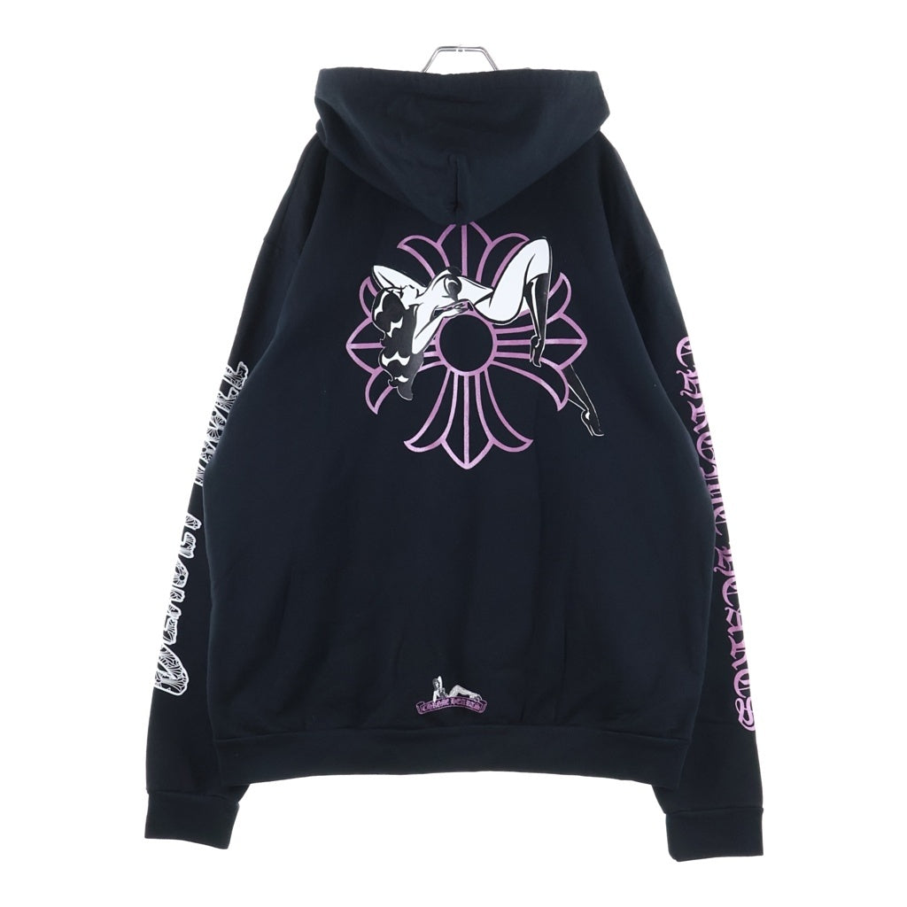 CHROME HEARTS(クロムハーツ) 26SS DEADLY DOLL SWTSHRT PLVR LTD ONLINE オンライン限定 デッドリードール プルオーバースウェットパーカー フーディー ブラック