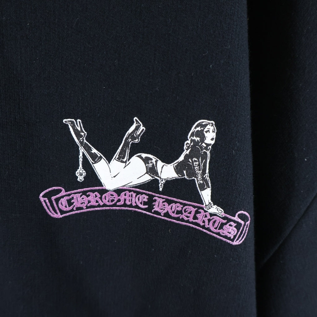CHROME HEARTS(クロムハーツ) 26SS DEADLY DOLL SWTSHRT PLVR LTD ONLINE オンライン限定 デッドリードール プルオーバースウェットパーカー フーディー ブラック