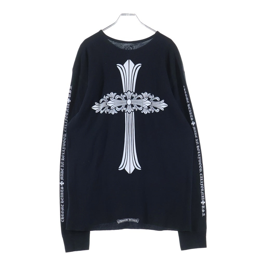 CHROME HEARTS(クロムハーツ) THERMAL L/S FLRL CRS サーマル フローラルクロス 長袖 ロングスリーブ ブラック