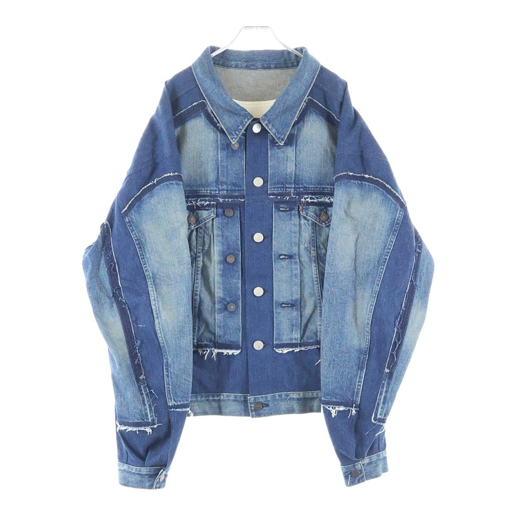 JUNYA WATANABE COMME des GARCONS(ジュンヤワタナベ コムデギャルソン) 綿デニム製品加工カスタマイズ デニムジャケット ブルー WO-J207