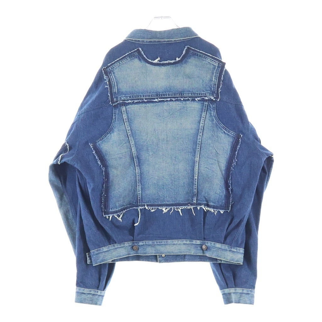 JUNYA WATANABE COMME des GARCONS(ジュンヤワタナベ コムデギャルソン) 綿デニム製品加工カスタマイズ デニムジャケット ブルー WO-J207