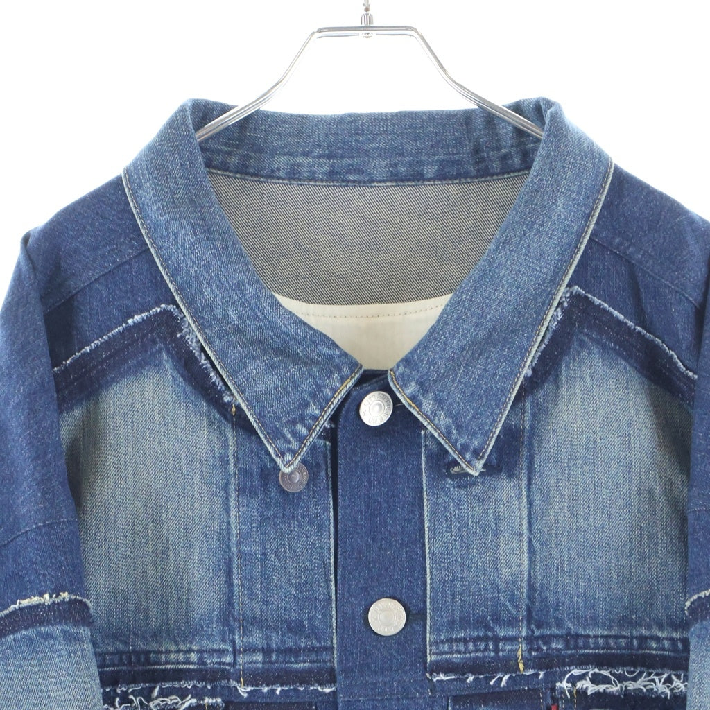 JUNYA WATANABE COMME des GARCONS(ジュンヤワタナベ コムデギャルソン) 綿デニム製品加工カスタマイズ デニムジャケット ブルー WO-J207