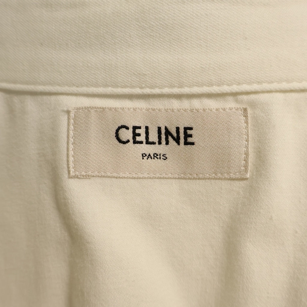 CELINE(セリーヌ) 21SS カウボーイ ペインターシャツ ウエスタン長袖シャツ ホワイト 2T217617Q