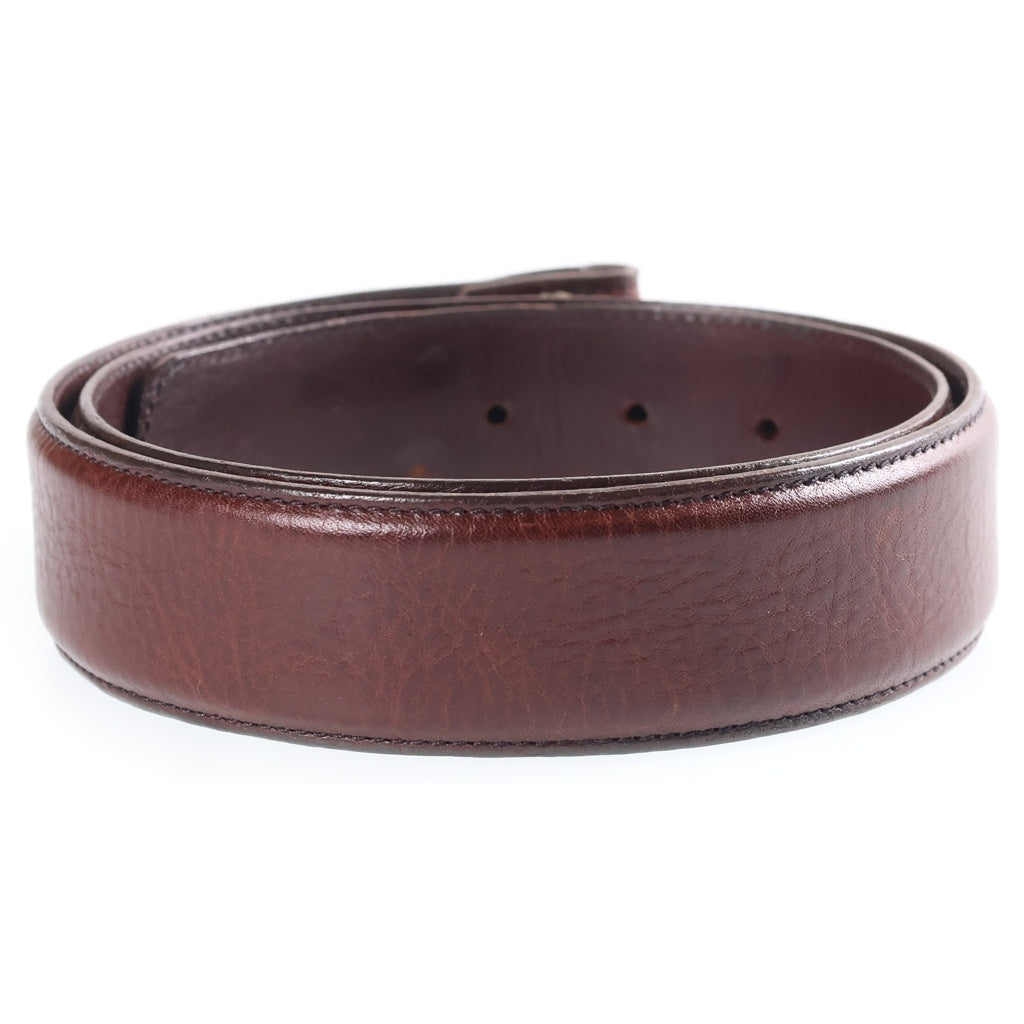 CHROME HEARTS(クロムハーツ) 1.5 STRAP 1.5inchフローラルクロスルリベッツ レザーベルト ブラウン