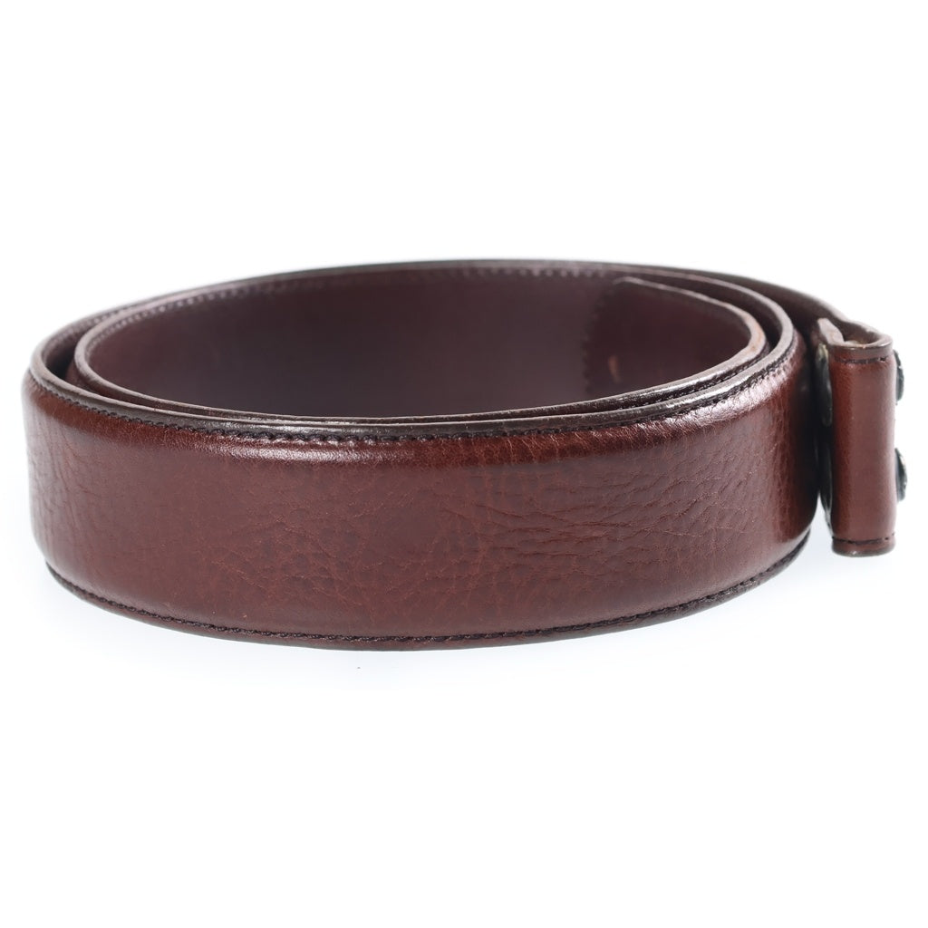 CHROME HEARTS(クロムハーツ) 1.5 STRAP 1.5inchフローラルクロスルリベッツ レザーベルト ブラウン