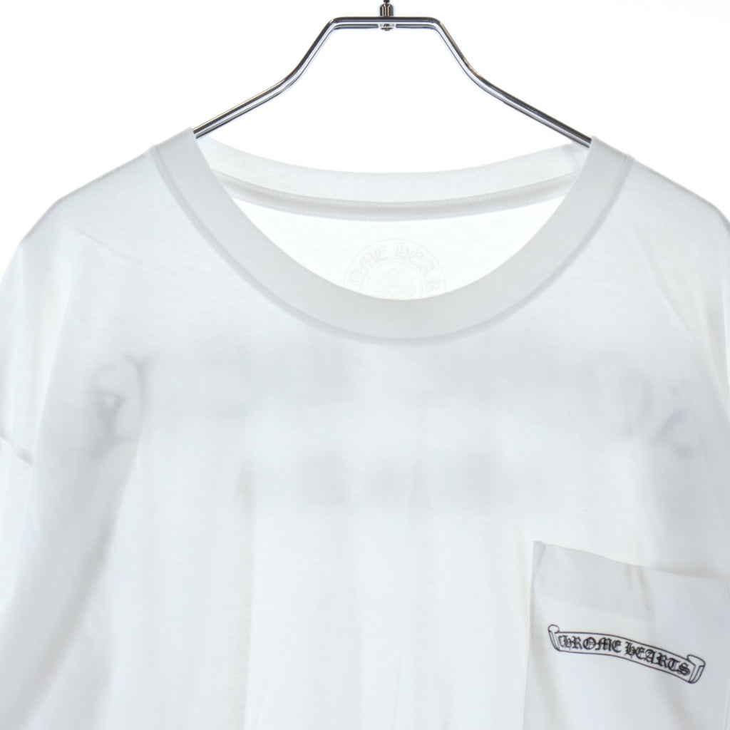 CHROME HEARTS(クロムハーツ) BACK ARCH LOGO USA LONG SLEEVE バックアーチロゴ 長袖Tシャツカットソー ホワイト
