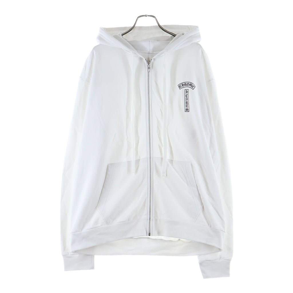 CHROME HEARTS(クロムハーツ) BACK ARCH LOGO USA ZIP UP HOODIE バックアーチロゴ ジップアップパーカー ホワイト