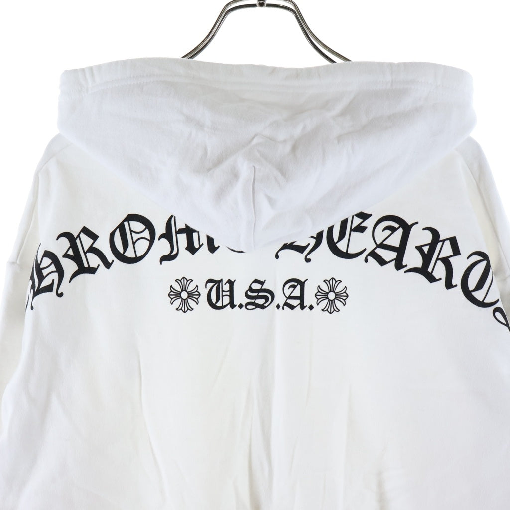 CHROME HEARTS(クロムハーツ) BACK ARCH LOGO USA ZIP UP HOODIE バックアーチロゴ ジップアップパーカー ホワイト