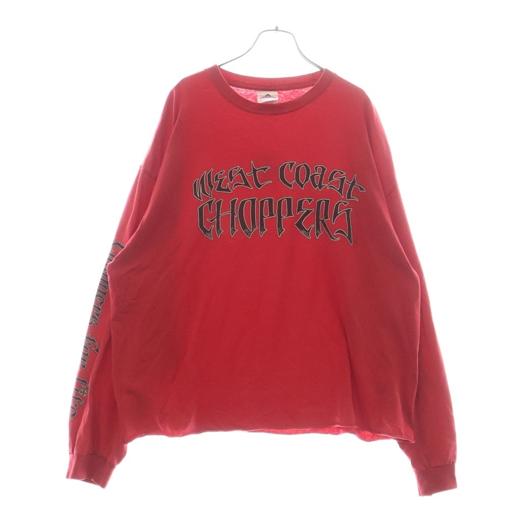 VINTAGE(ヴィンテージ) 00s WEST COAST CHOPPERS ウエストコーストチョッパーズ プリント長袖Tシャツカットソー レッド