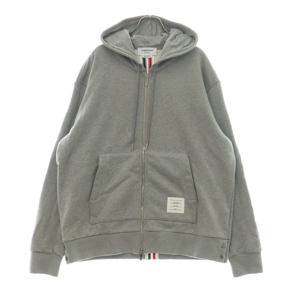 THOM BROWNE(トムブラウン) NEW YORK ジップアップパーカー グレー MJT153A-03377055