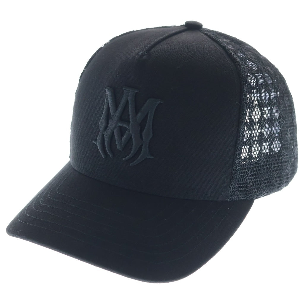 AMIRI(アミリ) MA LOGO TRUCKER HAT ロゴ刺繍 トラッカーメッシュキャップ ブラック
