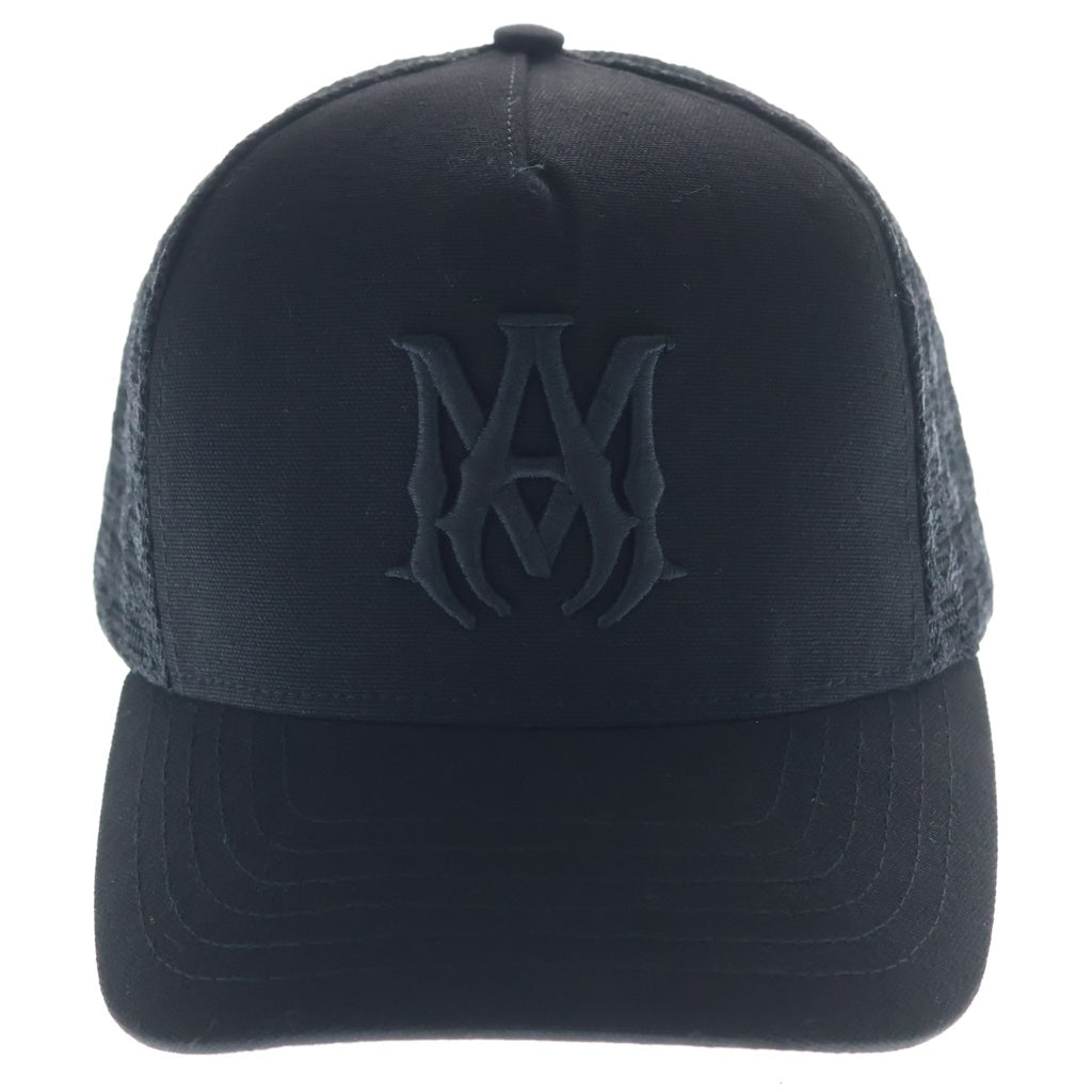 AMIRI(アミリ) MA LOGO TRUCKER HAT ロゴ刺繍 トラッカーメッシュキャップ ブラック