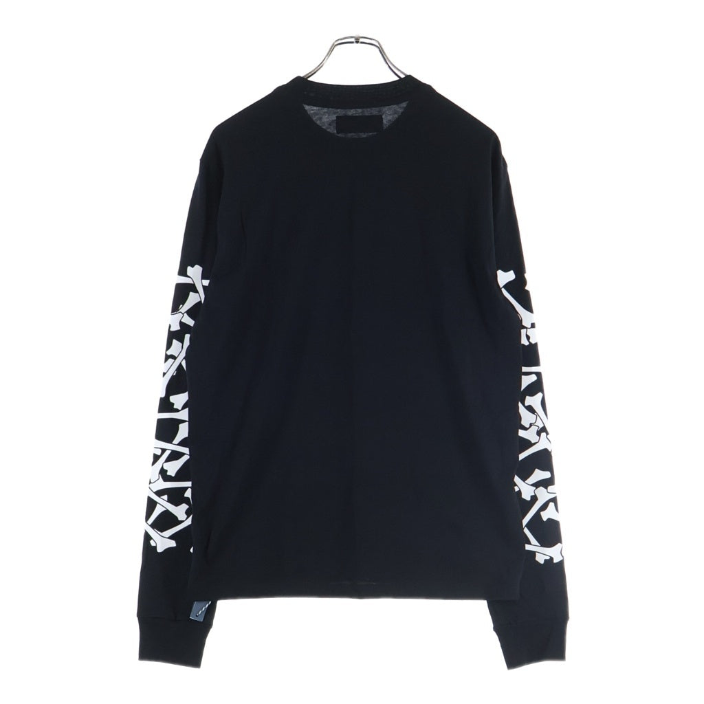 AMIRI(アミリ) BONES STACKED L/S TEE ボーン プリントデザイン 長袖Tシャツ カットソー ブラック AMJYTE1076