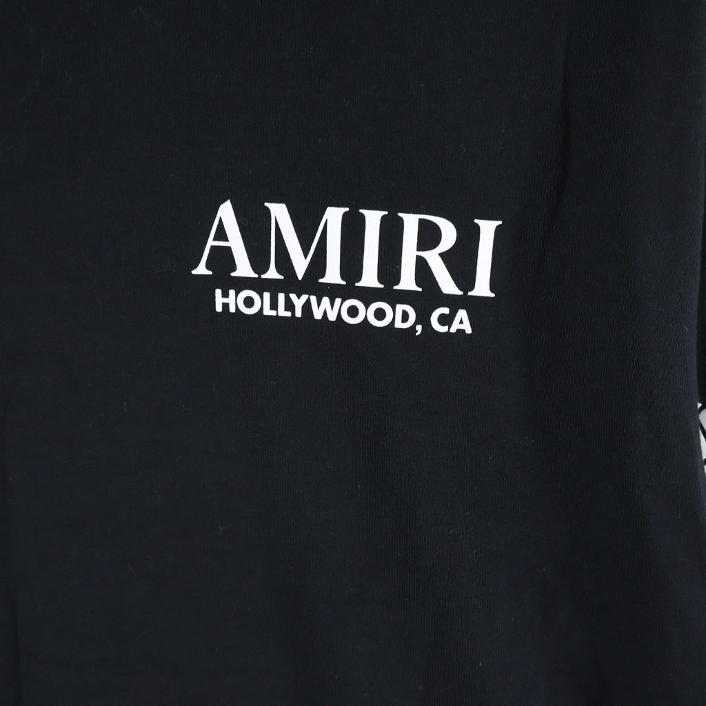 AMIRI(アミリ) BONES STACKED L/S TEE ボーン プリントデザイン 長袖Tシャツ カットソー ブラック AMJYTE1076