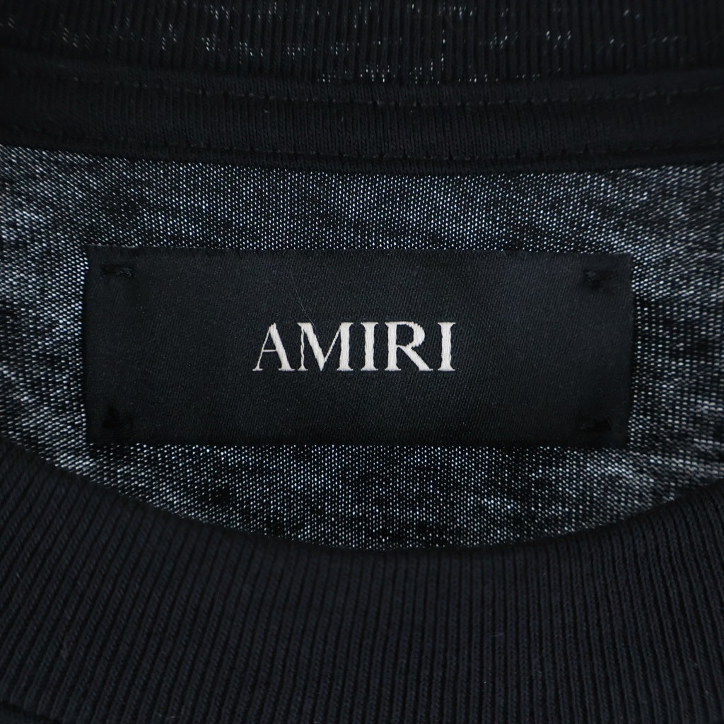 AMIRI(アミリ) BONES STACKED L/S TEE ボーン プリントデザイン 長袖Tシャツ カットソー ブラック AMJYTE1076