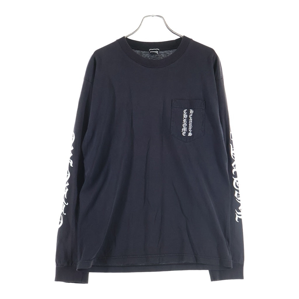 CHROME HEARTS(クロムハーツ) OLD CH SCROLL LOGO L/S TEE スクロールロゴ アームプリント 長袖Tシャツ ブラック
