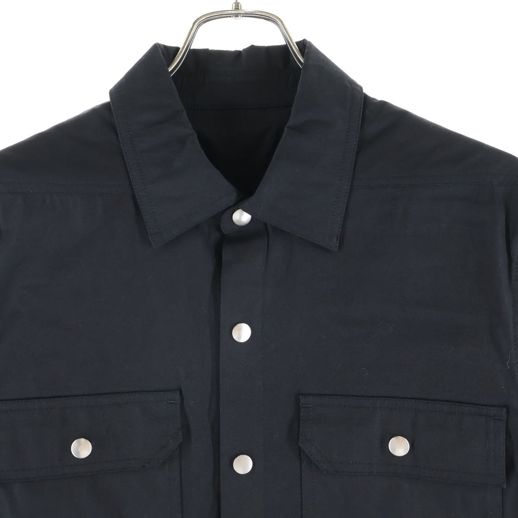 Rick Owens(リックオウエンス) 21SS OUTERSHIRT アウターシャツ スナップボタンシャツ ブラック RU21S6729-TE