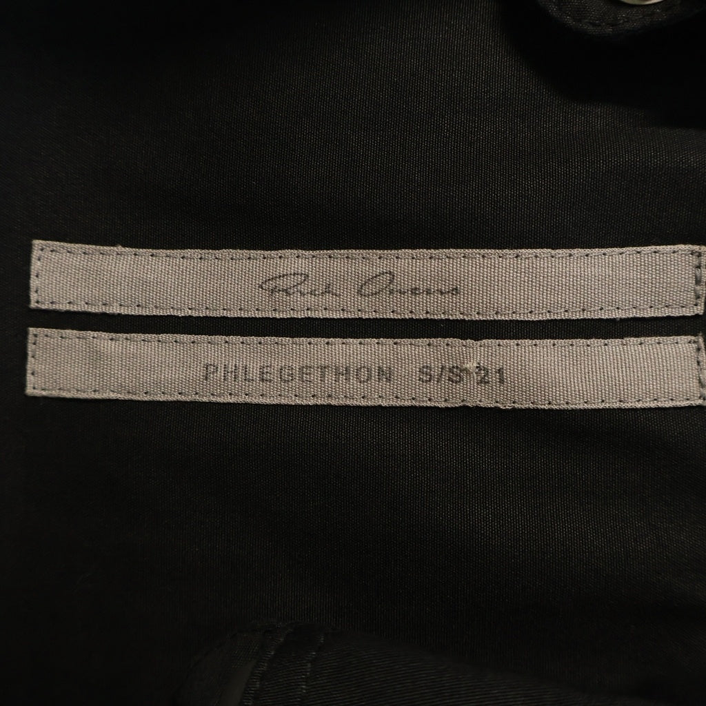 Rick Owens(リックオウエンス) 21SS OUTERSHIRT アウターシャツ スナップボタンシャツ ブラック RU21S6729-TE