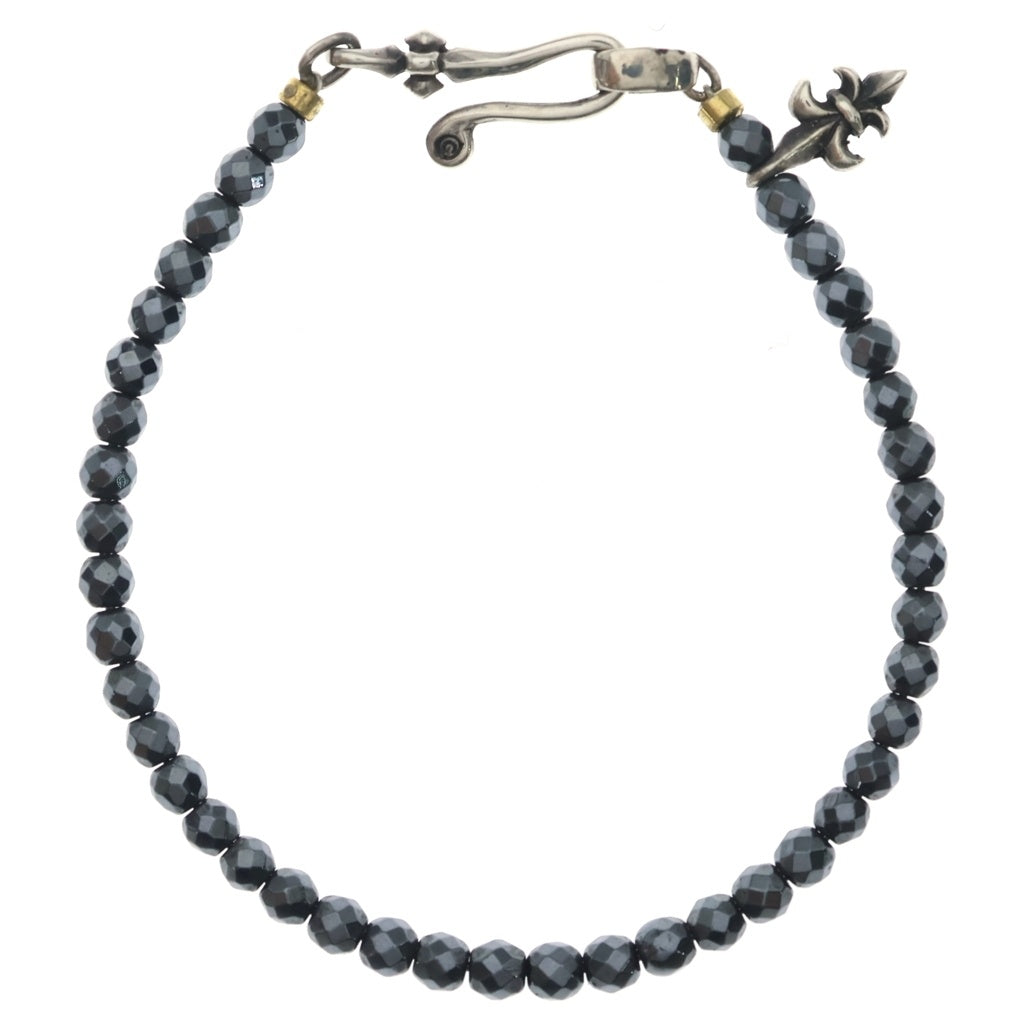 Bill Wall Leather/BWL(ビルウォールレザー) Multi Link Stone Bracelet Hematite マルチリングストーンブレスレット ヘマタイト ブラック