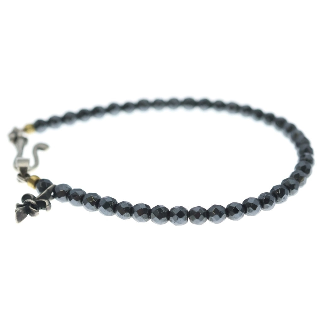 Bill Wall Leather/BWL(ビルウォールレザー) Multi Link Stone Bracelet Hematite マルチリングストーンブレスレット ヘマタイト ブラック