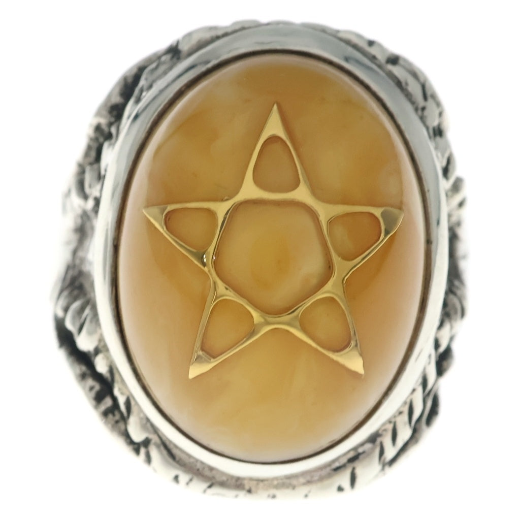 ALEX STREETER(アレックスストリーター) Angel Heart Ring エンジェルハートリング 2017限定バルティックアンバー アンティークスター 18K シルバー