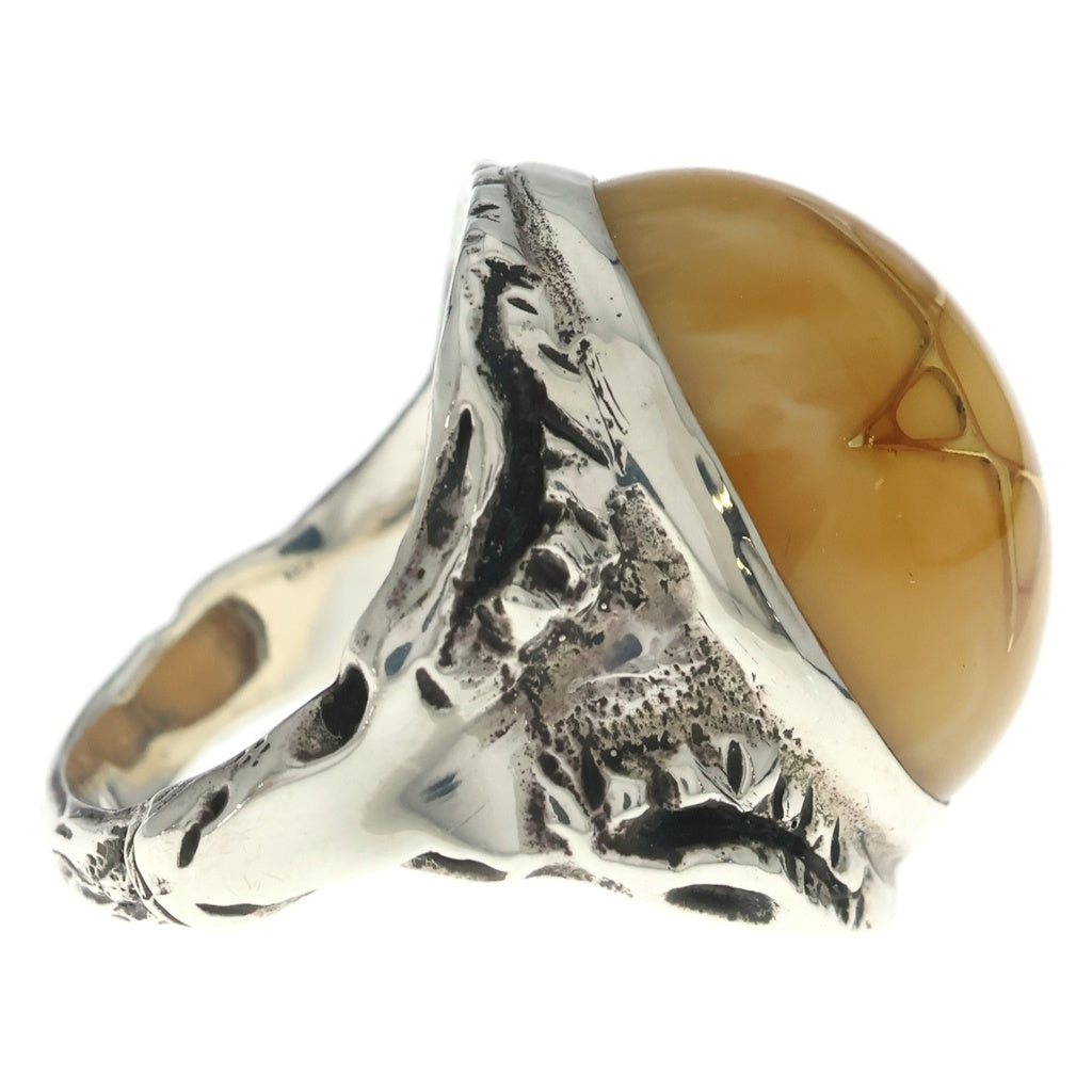 ALEX STREETER(アレックスストリーター) Angel Heart Ring エンジェルハートリング 2017限定バルティックアンバー アンティークスター 18K シルバー