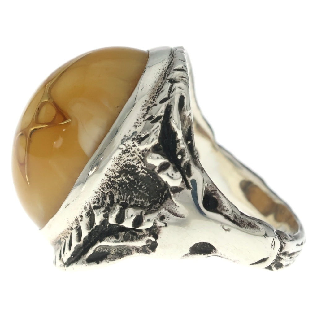 ALEX STREETER(アレックスストリーター) Angel Heart Ring エンジェルハートリング 2017限定バルティックアンバー アンティークスター 18K シルバー